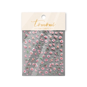 Stickers à ongles autocollants fleurs de cerisier roses MS-326 Tomoni pour nail art