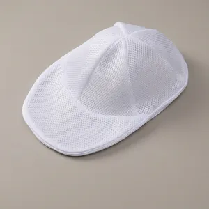 Hat Washing Bag Mesh Laundry Bag Protective Cap Washer With Inner Plastic Support Frame Anti-Deformation Washing Machine Use