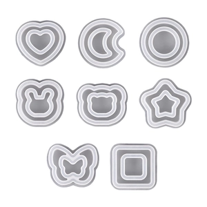 Moules en silicone pour pendentifs à secouer en forme de cœur et étoile pour résine DIY