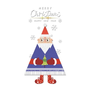 Merry Christmas and Happy New Year Santa Claus static window cling sticker for home and shop