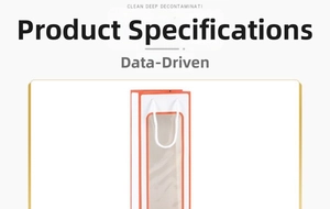 Vertical white and orange wine gift bag with clear window and sturdy handles