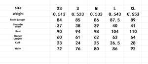 Detailed size chart for chenille square neck dress with measurements in centimeters