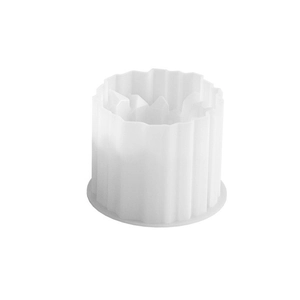 Moule cylindrique en silicone à côtes blanches pour bougies d'aromathérapie et artisanat