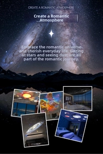 Detaillierte Demonstration der Galaxie- und Sternenhimmel-Projektionseffekte im Schlafzimmer