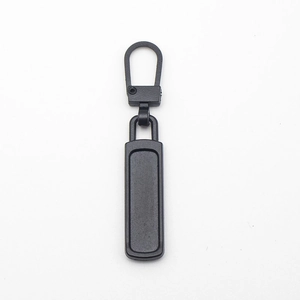Universal black matte metal zipper puller replacement for jackets and luggage repairs