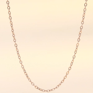 Dettaglio di una catena a croce in acciaio inossidabile placcato oro 18K da 45cm