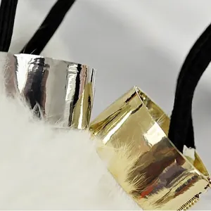 Metal Ponytail Cuff Hair Ring Alloy Mirror Polish Minimalist Elastic Hair Tie Decorative Punk Headwear Accessories For Women