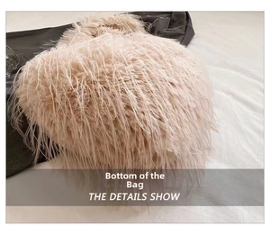 Detailed macro shot showcasing the soft fluffy fiber texture of the pink plush crossbody bag