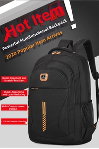 Waterproof 15.6 inch laptop compartment detail with scratch resistant nylon material