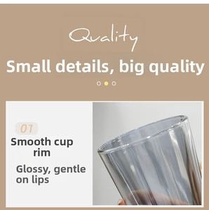 Detailed close-up of smooth polished glass cup rim with high transparency and luster