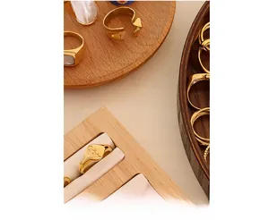 French vintage gold plated ring set featuring rose engraving and mother-of-pearl inlay