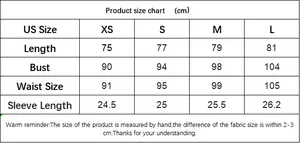 Detailed product size chart for square neck knit dress with measurements in cm