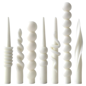 European spiral long pillar silicone candle mold for DIY handmade candle making