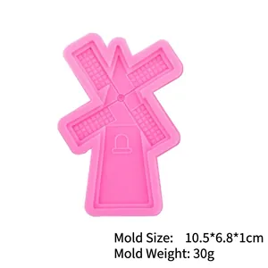 Moule en silicone rose moulin pour décoration de gâteau et chocolat fondant DIY