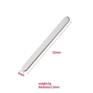 Detailed technical view of a 5mm silver steel DIY ring blank with dimension markings