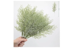 Detailed close-up of a 35cm artificial pine branch bundle for Christmas DIY decor