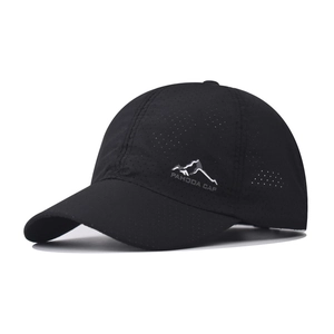 Stickerei Bergspitze Schnelltrocknend Atmungsaktiv Mesh Baseballkappe Unisex Outdoor Sport Verstellbarer Sonnenschutz Hut