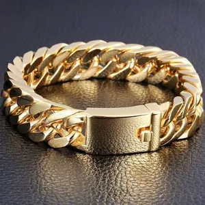 Cubaanse Schakelarmband Gegalvaniseerde Legering Dikke Ketting Hip Hop Mode Sieraden Voor Heren