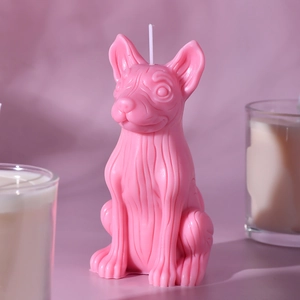 Rosa Sphinx-Katze Duftkerzenform und Tierfigur für kreative Wohndekorationen