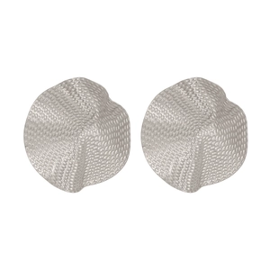 Detailed view of silver ruffled earrings with hammer texture and artistic wavy surface