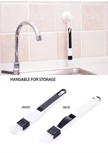 Brosse pour rainures de fenêtre avec pelle, vue détaillée des faces avant et arrière