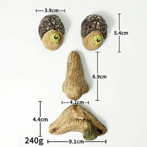 Detailed dimensions of resin tree face outdoor decor components with faux bark texture
