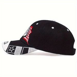 Outdoor hip-hop baseballpet met gedetailleerd borduursel van adelaar en USA vlag