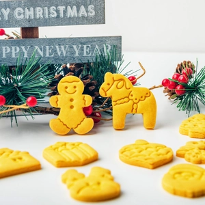 Christmas Cookie Mold Cartoon Gingerbread Man Santa Snowflake 3D PLA Press Type DIY Baking Tool
