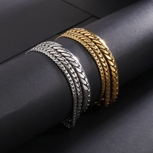 Minimalist Cuban Link Chain Bracelet Stainless Steel Polished Flat NK Curb Jewelry For Men Women