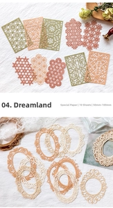 Detailed laser-cut lace decorative paper for vintage journaling and gift wrapping