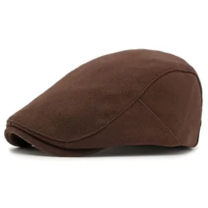 Schirmmütze Retro Britischen Stil Wolliges Polyester Verstellbar Warme Ivy Hut Für Männer Frauen Einfarbig Vintage Beret