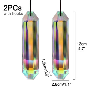 120mm cristallo prisma acchiappasole 2pz arcobaleno creatore sospeso finestra decoro