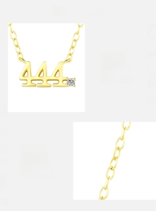 Detailed macro view of 925 sterling silver 444 pendant with handset 5A cubic zirconia stone