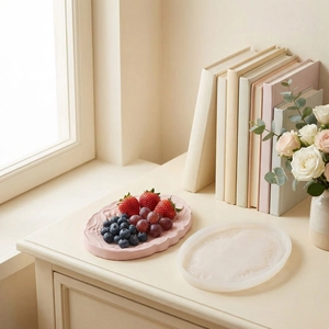Oval lily of the valley relief tray resin mold with a strawberry-filled finished sample