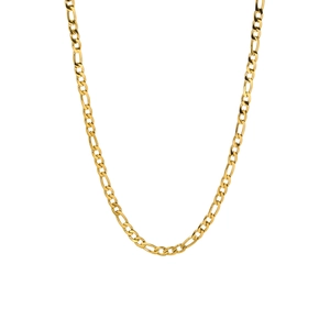 Punk style gold cuban link necklace in minimalist stainless steel for layered hip hop look