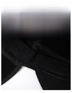 Detail of widened moisture-wicking sweatband inside the warm winter flat cap