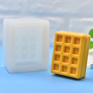 12-grid waffle shaped silicone mold for DIY soap candles and baking projects