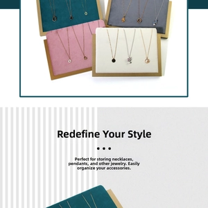 Detailed view of wooden jewelry trays with velvet lining for necklace display
