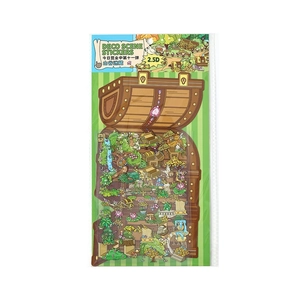 DIY scene stickers set featuring valley treasure map theme with large treasure chest