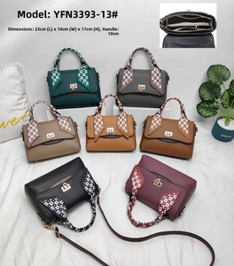 Litchi texture handbags in multiple colors with gold locks and internal compartments