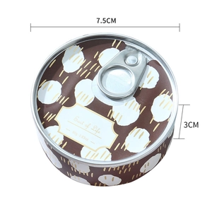 Tinplate scented soy candle with pull-ring lid and East of Life label, 7.5cm x 3cm size