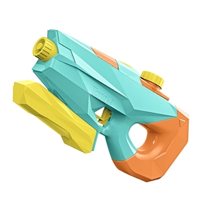 Large 1200ml geometric plastic water gun toy for kids in vibrant yellow and blue