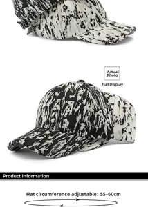 Dettaglio del cappello graffiti con circonferenza regolabile da 55-60cm e specifiche