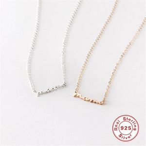 Coffret de colliers mama en argent sterling S925 finitions argent et or rose