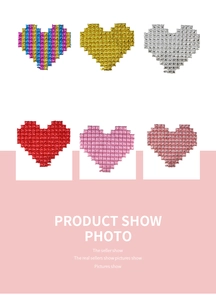 Multi-color heart shaped foil balloons with grid texture for party decoration display