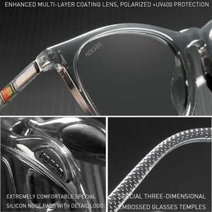 Polarized Sunglasses UV400 Protection TAC Lens PC Frame Outdoor Sports Driving Italian Design Unisex Eyewear