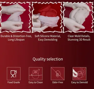 Detailed view of white silicone mold for DIY heart-shaped spiral scented candles