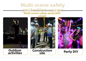 Usage scenarios of LED glowing suspenders for night running, construction sites, and parties