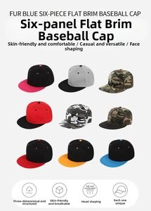 Berretti da baseball con visiera piatta in nove colori inclusi mimetici e bicolore