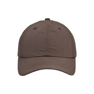 Close-up of quick-dry mesh fabric and breathable laser-cut holes on the baseball cap